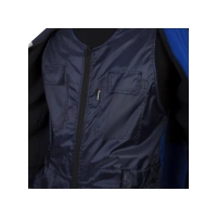 Костюм рабочий Автотехник, куртка+полукомбинезон, темно-синий+василек  56-58/170-176