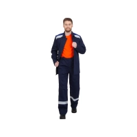 Костюм сварщика 2кл. защиты 100% ХБ с ОП(к+бр)(син+вас) р.56-58/182-188