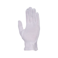 Перчатки х/б без ПВХ, 27гр, 15 класс,  (Атом), белые