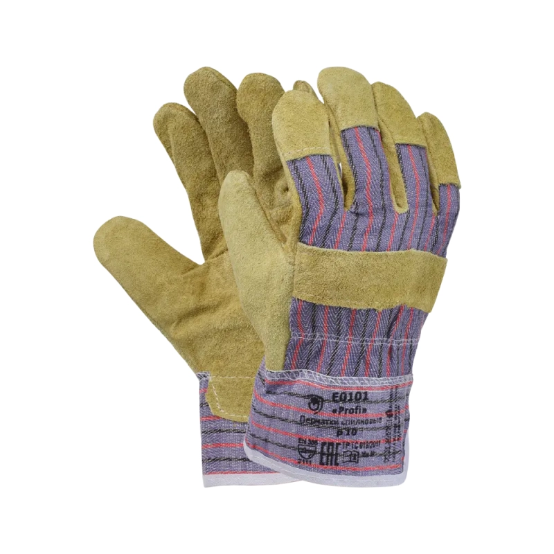 Перчатки спилковые комбинированные Ангара, 0115