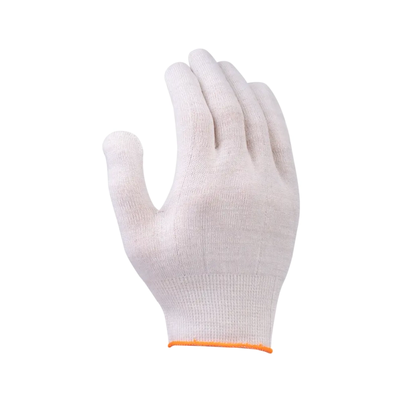 Перчатки х/б с ПВХ, 44гр, 13 класс, точка, белые