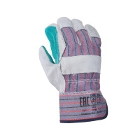 Перчатки спилковые комбинированные Сафари Плюс (Докер), Fort 0110