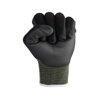 Перчатки нейлоновые с полиуретаном Manipula МикроПол (TPU-12), р.7 черные