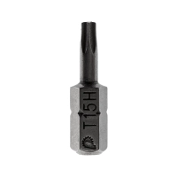 Бита отверточная Torx Tamper-15 х 25 мм, 2 шт/уп, Практика 035-646 Профи