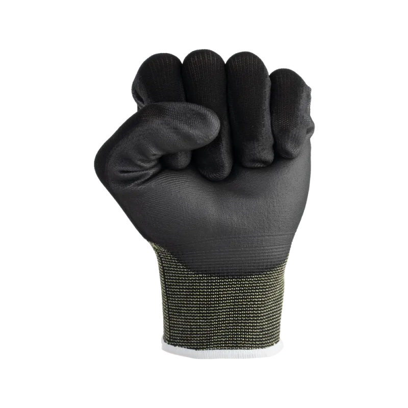 Перчатки нейлоновые с полиуретаном Manipula МикроПол (TPU-12), р.7 черные