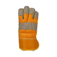 Перчатки кожаные комбинированные утеплённые Юкон