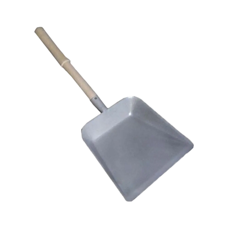 Совок для мусора металлический с деревянной ручкой