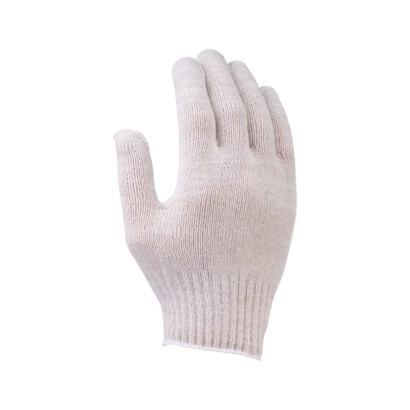 Перчатки х/б с ПВХ, 48гр, 10 класс, точка, белые