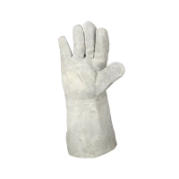 Краги спилковые сварщика пятипалые серые Fort 0250