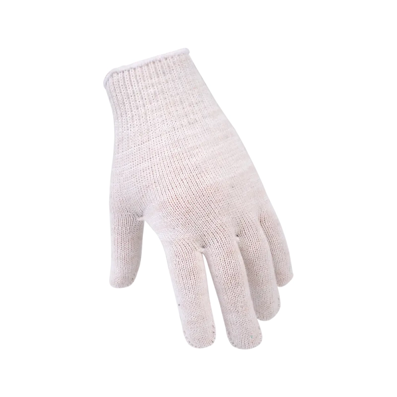 Перчатки х/б без ПВХ, 45гр, 10 класс, арт. 0114Р, белые